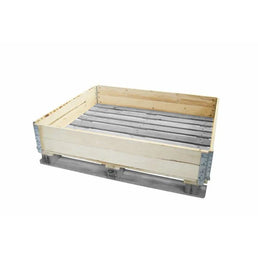 Holzpalettenrahmen – 1200 x 1000 x 200 mm – Neu – 2 Bretterteile pro Seite – Faltbar mit verzinkten Scharnieren – Ofengetrocknet und exportbereit
