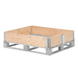 Holzpalettenrahmen – 1200 x 1000 x 200 mm – Neu – Faltbar mit 6 Scharnieren – Ofengetrocknet und ISPM15-konform – Exportbereit