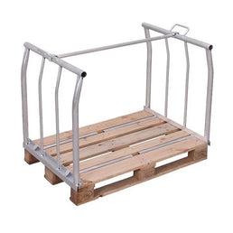 Palettenumsetzer – 1200 x 1000 x 800 mm – verzinktes Metall, faltbar mit oberer Stütze