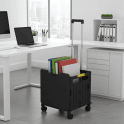 Plastic Folding Box Trolley Sack Truck – 35kg Capacity with Multi-Directional Castors