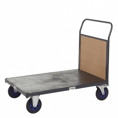 Platform Trolley with Timber End Panel 600kg Capacity Heavy Duty