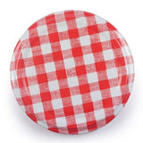58mm Twist Off Empty Jar Lids – Red Gingham – Pack of 1400