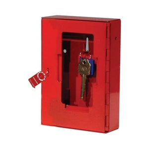 Red Glass Fronted Emergency Key Box Break Glass Fire Safety Key Storage