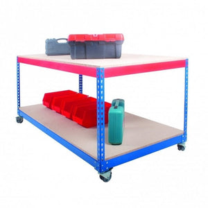 Heavy Duty Mobile Rivet Workbench with Lower Shelf