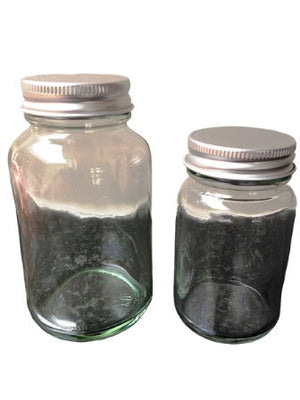 38mm Aluminium Screw Lids for 60ml and 120ml Round Empty Glass Jars Pack of 10