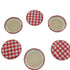 58mm Twist Off Empty Jar Lids – Red Gingham – Pack of 1400
