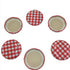 58mm Twist Off Empty Jar Lids – Red Gingham – Pack of 1400