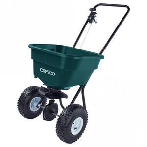 Salt Spreader 36kg Capacity with Pneumatic Wheels for Snow and Ice