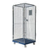 Diebstahlsicherer Rollbehälter – 810 x 720 x 1800 mm, zerlegbar mit Kunststoffboden und Stecktüren