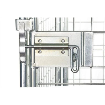 Diebstahlsicherer Rollbehälter – 810 x 720 x 1800 mm, zerlegbar mit Kunststoffboden und Stecktüren