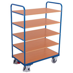 Tall Shelved Trolley – 910x500x1530mm – 5 Shelves – 250kg Capacity