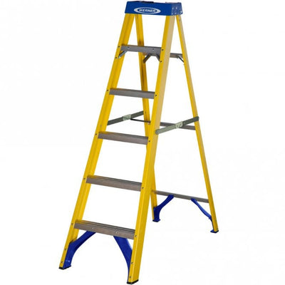 Trade Fibreglass Swingback Step Ladder - 150kg Capacity, EN131 Professional