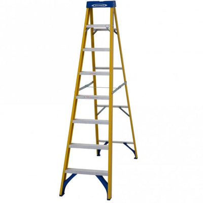 Trade Fibreglass Swingback Step Ladder - 150kg Capacity, EN131 Professional