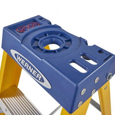 Trade Fibreglass Swingback Step Ladder - 150kg Capacity, EN131 Professional