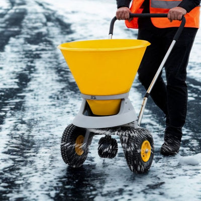 Trojan Composite Salt Spreader for Snow and Ice - 35kg Capacity, 3m Spread Range