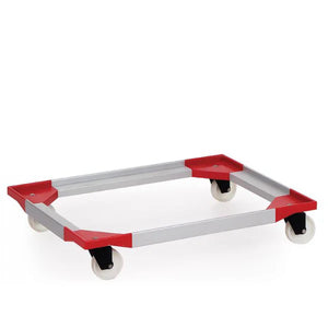 Metall-Dolly für 800 x 600 Kisten – Aluminium/ABS, lebensmittelecht zugelassen
