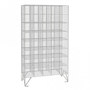 Wire Mesh Multi-Compartment Locker – Free-Standing Storage Unit