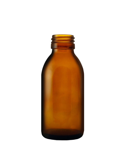 125ml Bernstein Alpha Glasflasche