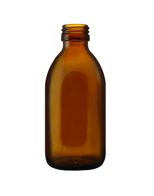150ml Bernstein Alpha Glasflasche