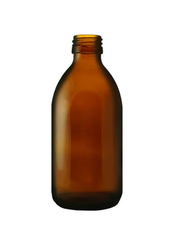 250 ml bernsteinfarbene Alpha-Glasflasche