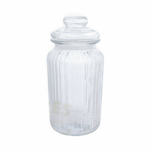 1,3 Liter Rippengriff-Stopper-Glasbehälter
