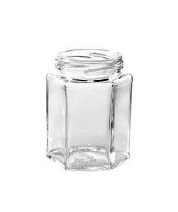 283ml (12oz) sechseckiges Glasgefäß