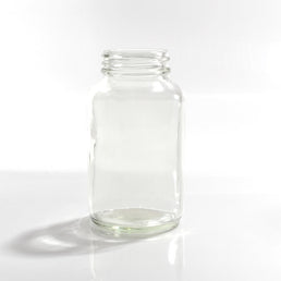 120ml (4oz) White Flint Glass Powder Bottle